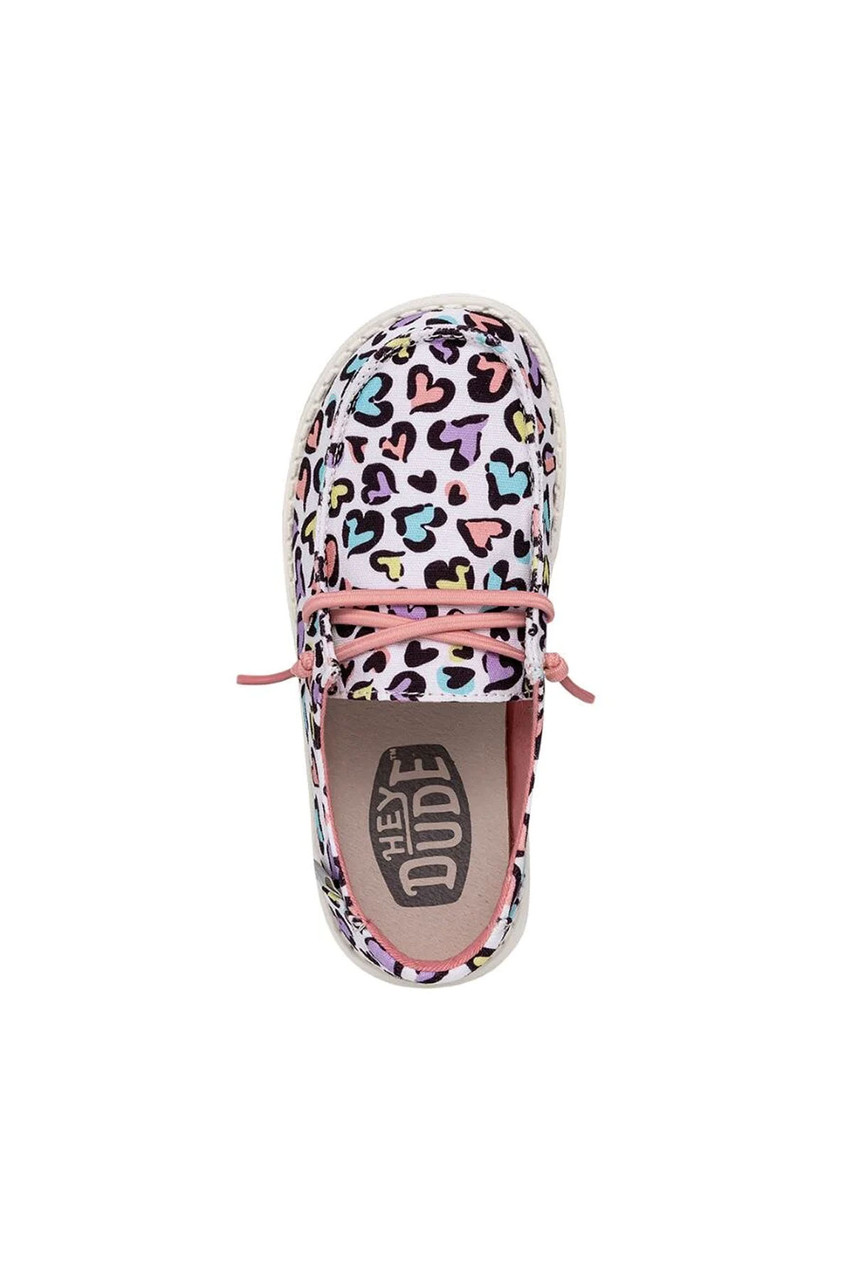 Hey Dude Youth Wendy White Leopard Shoes - 40106-9CF