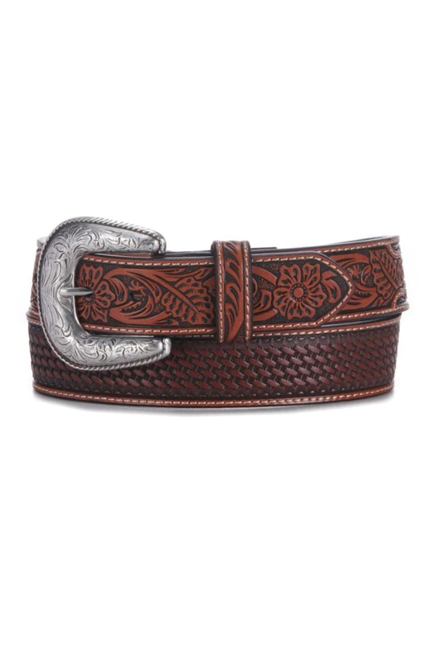 Ariat Men's Classic Basketweave Embroidered Western Belt - A1032408