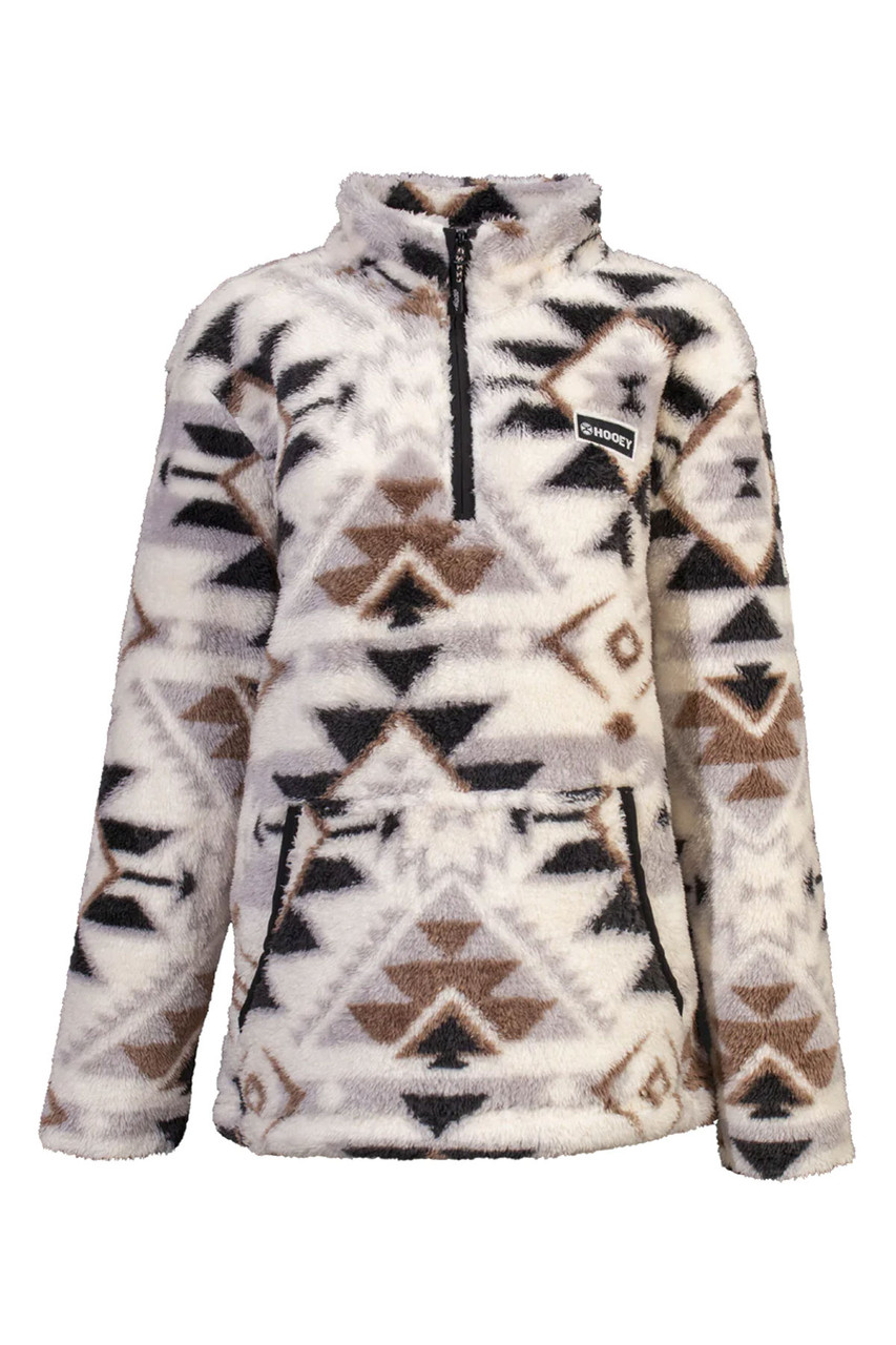 Hooey Pullover Women's Fleece Cream Aztec - HFP006CRAZ