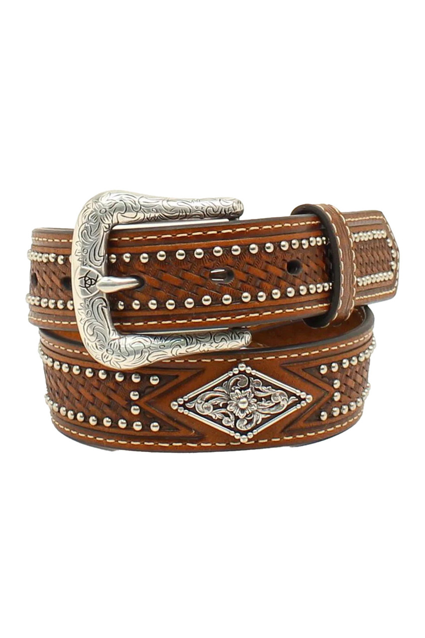 小物 BEP HEART STUDS BELT BROWN LEATHER HEART STUD BELT - Brown | ZARA United States