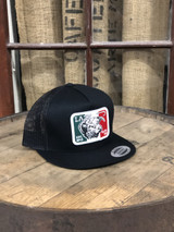 Lazy J Ranch Wear Black & Black Mexico Bull Patch Cap