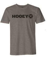 Hooey Black Lockup Logo Crew Neck Short Sleeve T-Shirt Tee - HT1407GY-Y