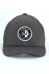 Cinch Men's Fitted  Gray With Logo Patch Flexfit Cap Hat - Mcc0730001