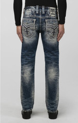 Rock Revival Men's "Brave J200" Straight Denim Jeans - RP3713J200R - 32"