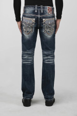 Rock Revival Men's "Amari" Straight Denim Jeans - RP3716J200 - 34"