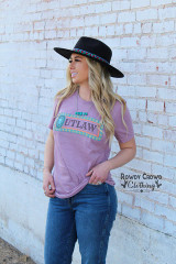 Rowdy Crowd Women's Outlaw Short Sleeve T-Shirt Tee - ROUT-MAV