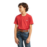 Ariat Boys Charger Vertical Flag Short Sleeve T-Shirt Tee - 10039583