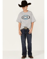 Cinch Boy's Oval Logo Graphic Short Sleeve T-Shirt Tee - MTT7670117