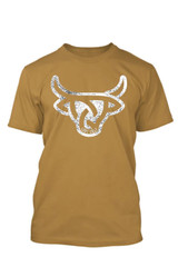 Lost Calf Unisex Angus Old Gold Short Sleeve T-Shirt Tee - AT-GLD