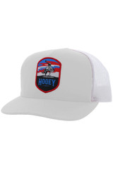 Hooey Cheyenne Trucker Hat Mesh Back Snapback Patch Cap Hats - 2344T-WH