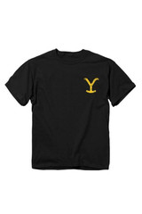 Yellowstone Men's Dutton Black Short Sleeve T-Shirt Tee - 66-331-42