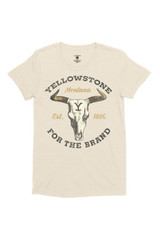 Yellowstone Women's Cattle Skull Logo Short Sleeve T-Shirt Tee - 66-498-118
