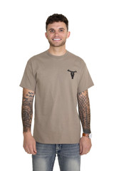 Yellowstone Men's Cattle Skull Logo Short Sleeve T-Shirt Tee - 66-331-91