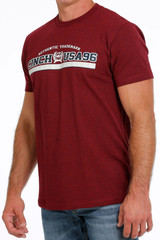 Cinch Men's Cinch USA Red Short Sleeve T-Shirt Tee - MTT1690586