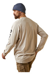 Ariat Men's Rebar Cotton Strong String Black Long Sleeve T-Shirt Tee - 10046787