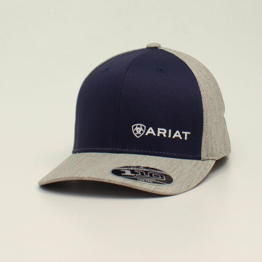 Ariat Men's Snap Back Flex Fit 110 Two Tone Navy Patch Cap Hats - A300014703