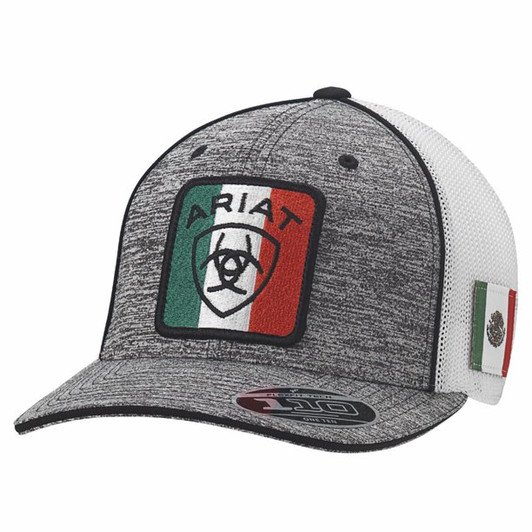 Ariat Men's  Mexico Flag Heather Grey Snapback  Patch Cap Hats -  A300015106