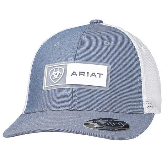 Ariat Men's Hat Baseball Cap Mesh Snap Back R112 USA Flag Patch Hats ...