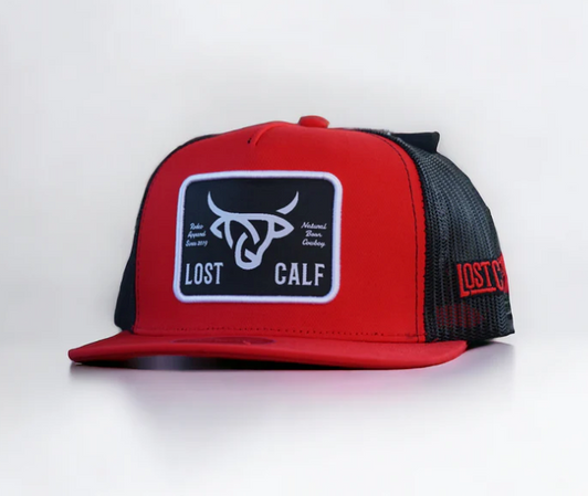 Lost Calf Unisex Watusi Flat Red Mesh Back Snapback Hats