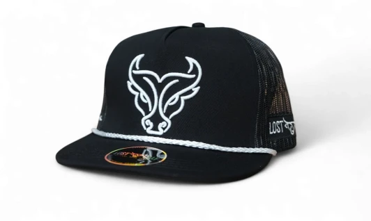Lost Calf Unisex Buffalo Flat Black Mesh Back Snapback Hat