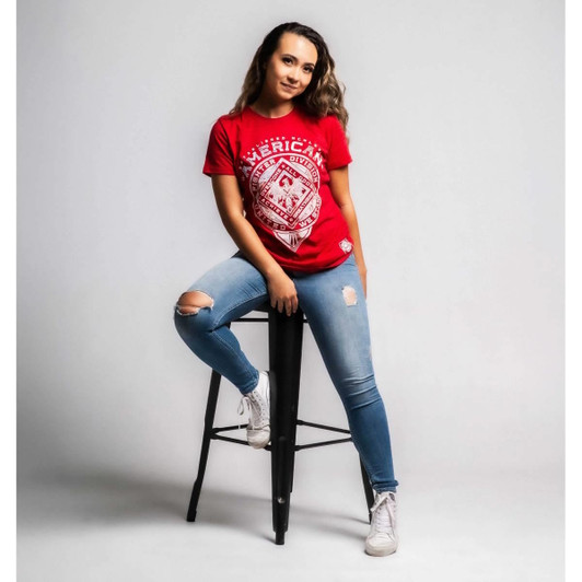 American fighter woman t-shirt