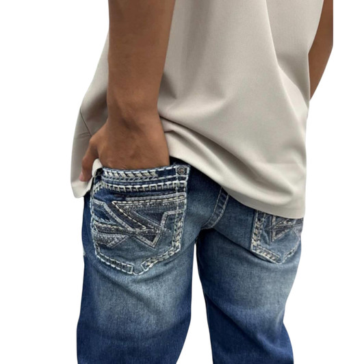 Western blue boys denim jean