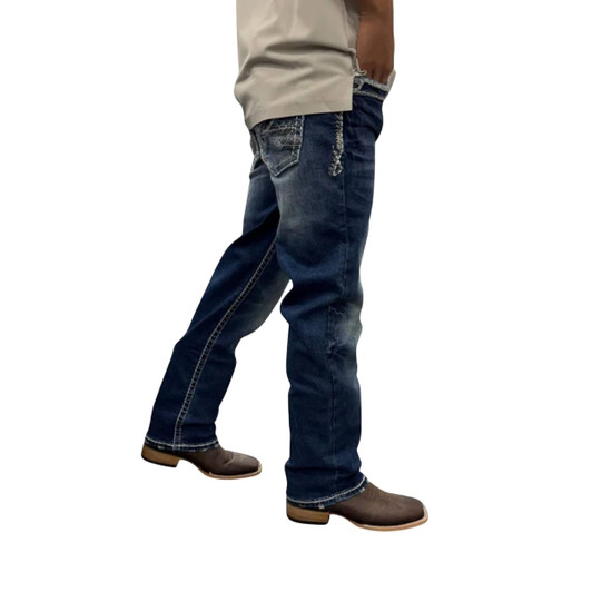 western blue denim jeans