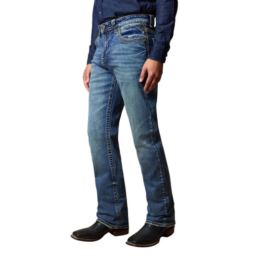 Western blue men denim jean