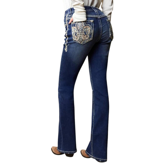 Western blue denim jeans