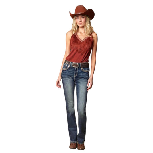 Western blue women denim jeans