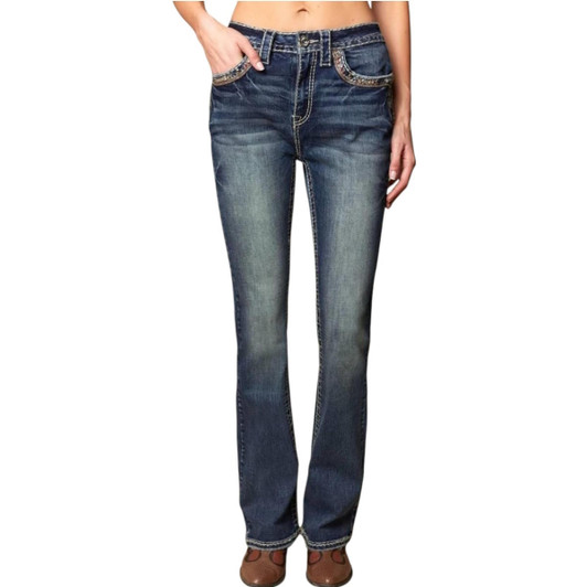 Western blue denim jean