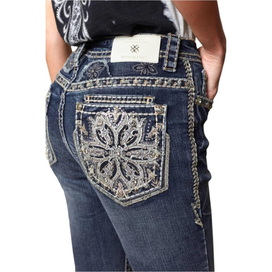 Western blue woman denim jean