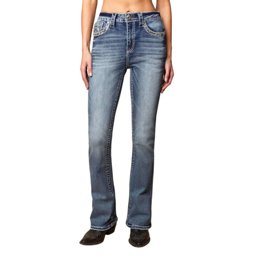 Western blue denim jean
