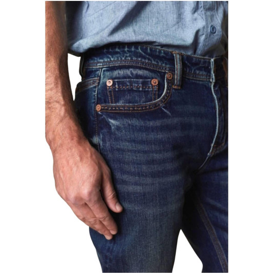 Western blue man denim jean