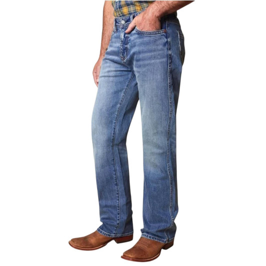 Western blue men denim jean