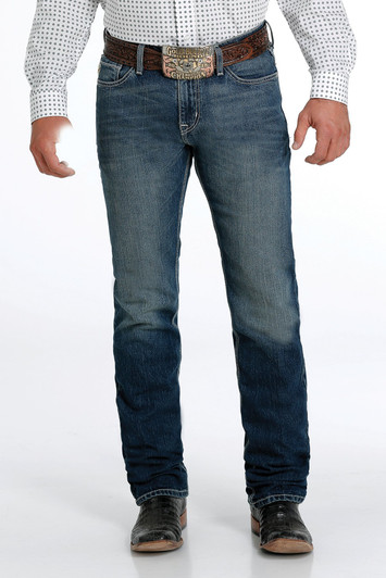 Cinch Men's Jesse Medium Stonewash Straight Jeans - MB52838001 - 32