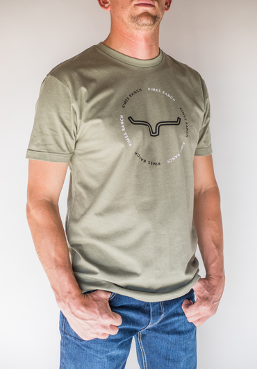 Kimes Ranch Men's Circular Repeat Short Sleeve T-Shirt Tee - Kcr-olv