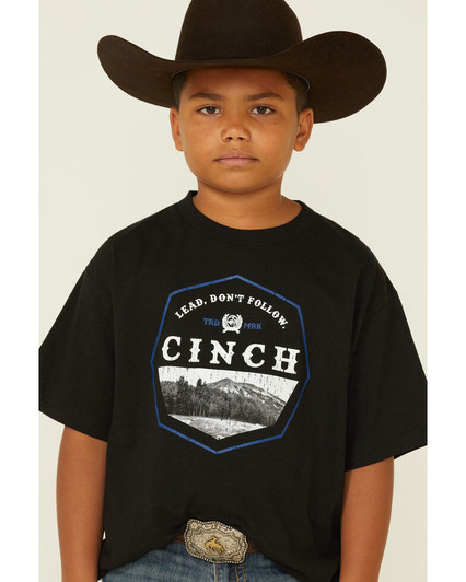 Cinch Kid's Lead Don't Follow Short Sleeve T-Shirt Tee -MTT7670107