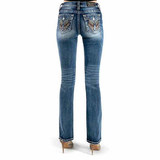 Miss Me Women's Mid-rise Boot Cut Denim 