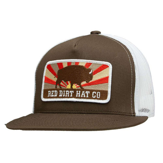 Red Dirt Men's "Keep Roaming" Mesh Back Snap Back Buffalo Roaming Logo Patch Cap Hats - RDHC89