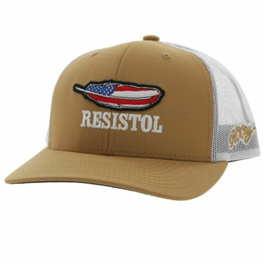Hooey Men's Resistol 6 Panel Trucker Hat Mesh Back Snapback Patch Cap Hats - 2251T-TNWH