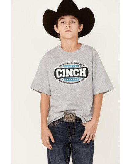 Cinch Boy's Oval Logo Graphic Short Sleeve T-Shirt Tee - MTT7670117