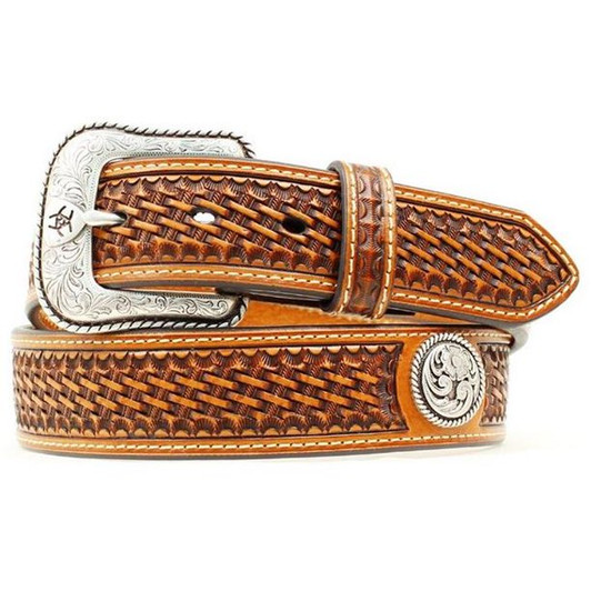 3D Boy's Reversible Basket Weave Western Belt - D120001908