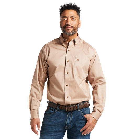 Ariat Men's Solid Twill Classic Long Sleeve Shirt Tee - 10000505