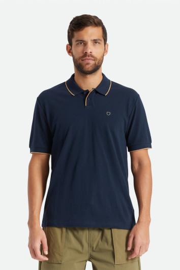Brixton Men's Proper Polo Knit Short Sleeve T-Shirt Tee - 02962