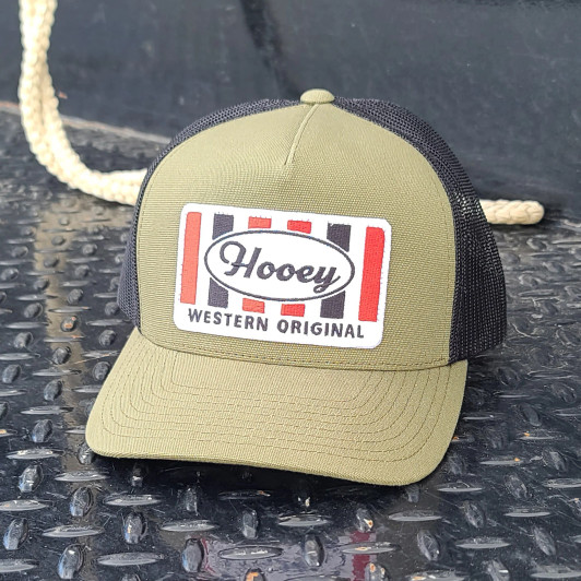 Hooey Men's & Women's Sudan Trucker Hat Mesh Back Snapback Patch Cap Hats - 2201T-OLBK