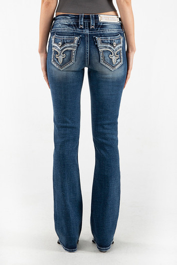 Rock Revival Women's Vetiver B201 Boot Cut Straight Denim Jeans