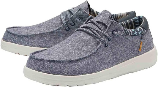 Hey Dude Men's Paul Chambray Navy Shoes - 112292524