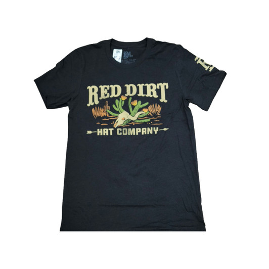 Red Dirt Hat Co. Unisex Salty Desert Black Short Sleeve T-Shirt Tee - RDHC-T-59