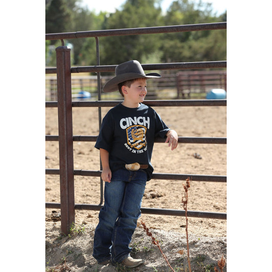 Cinch Youth Best In The West Short Sleeve T-Shirt Tee - MTT7670121